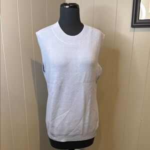 B7 Anrabess Women’s Large Elegant Sleeveless Crew Neck Sweater Best - Soft Blue